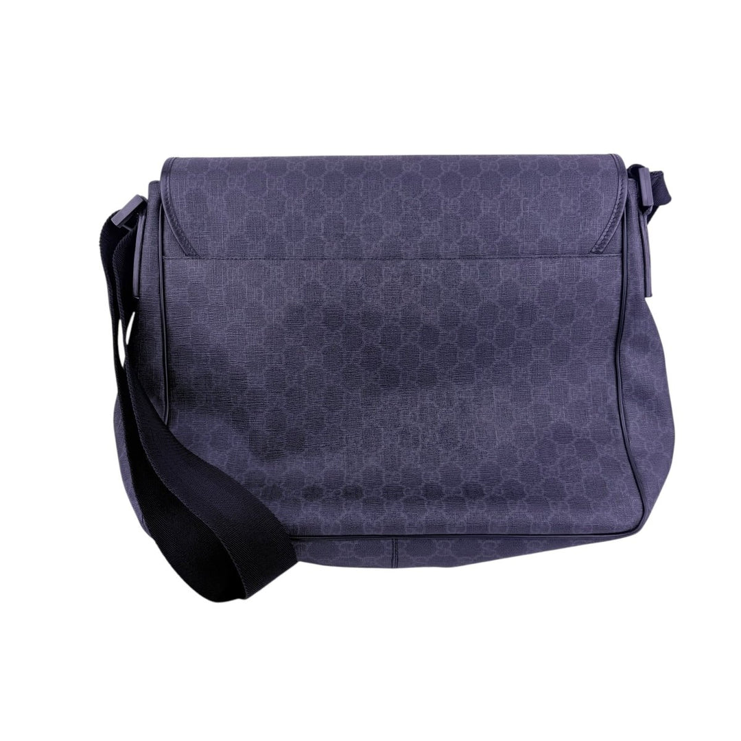 Gucci GG Canvas Black Supreme Monogram Large Messenger Changing Bag - Lux Central
