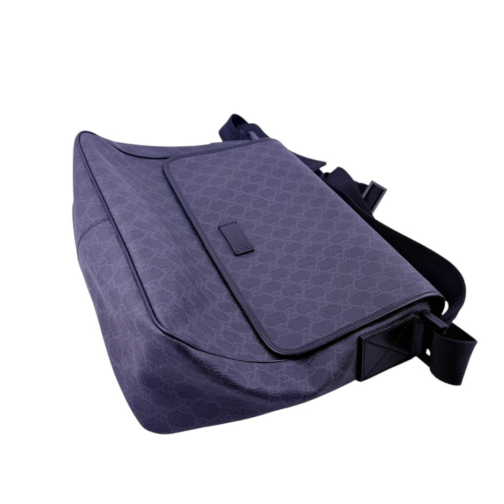Gucci GG Canvas Black Supreme Monogram Large Messenger Changing Bag - Lux Central