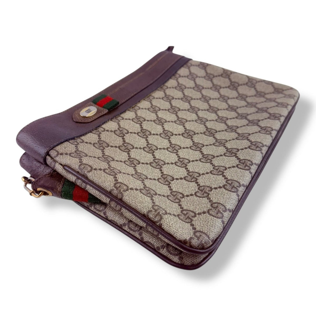 Gucci GG Canvas Web Sherry Line Shoulder Bag - Lux Central