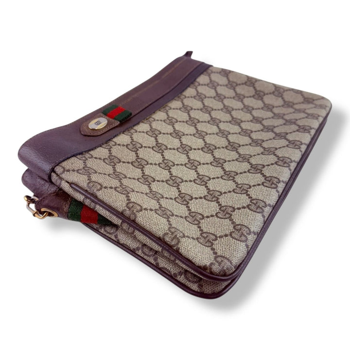 Gucci GG Canvas Web Sherry Line Shoulder Bag - Lux Central