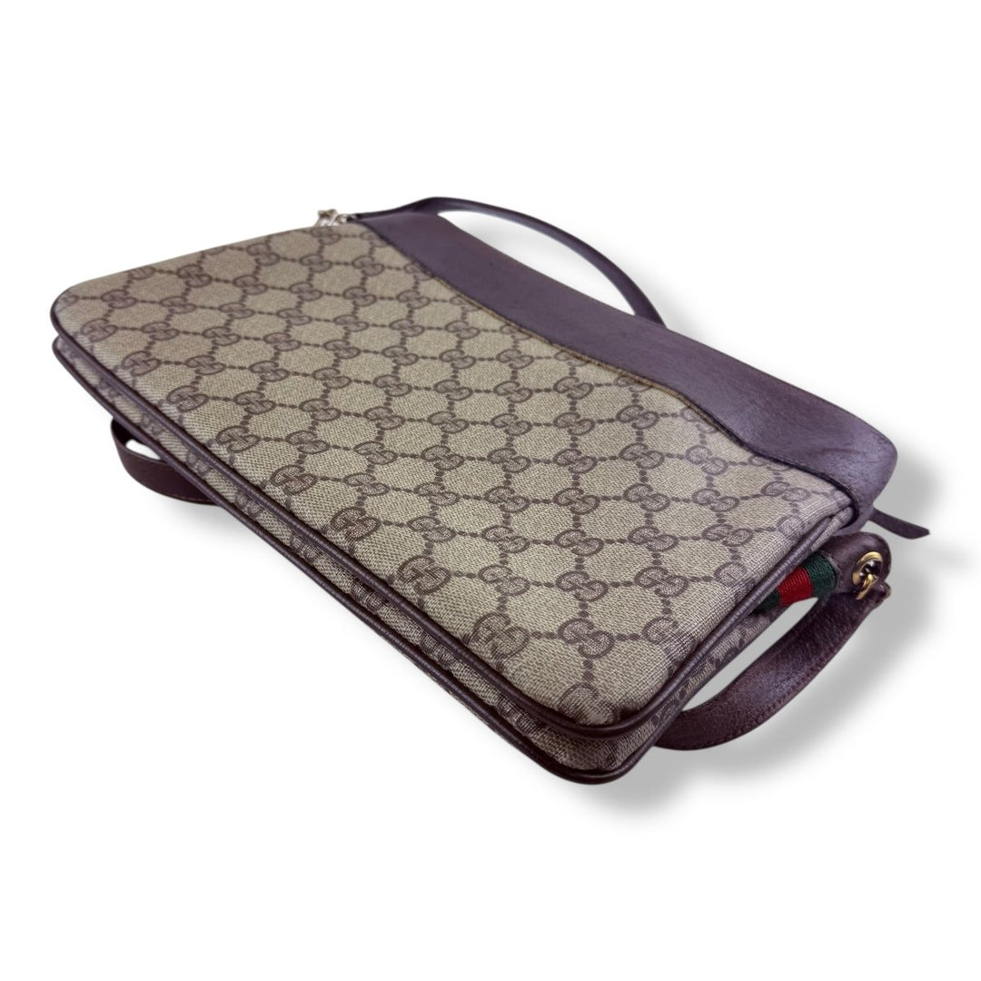 Gucci GG Canvas Web Sherry Line Shoulder Bag - Lux Central