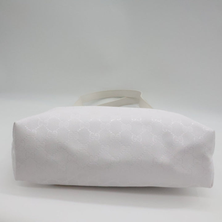 Gucci GG Canvas White Tote Bag - Lux Central