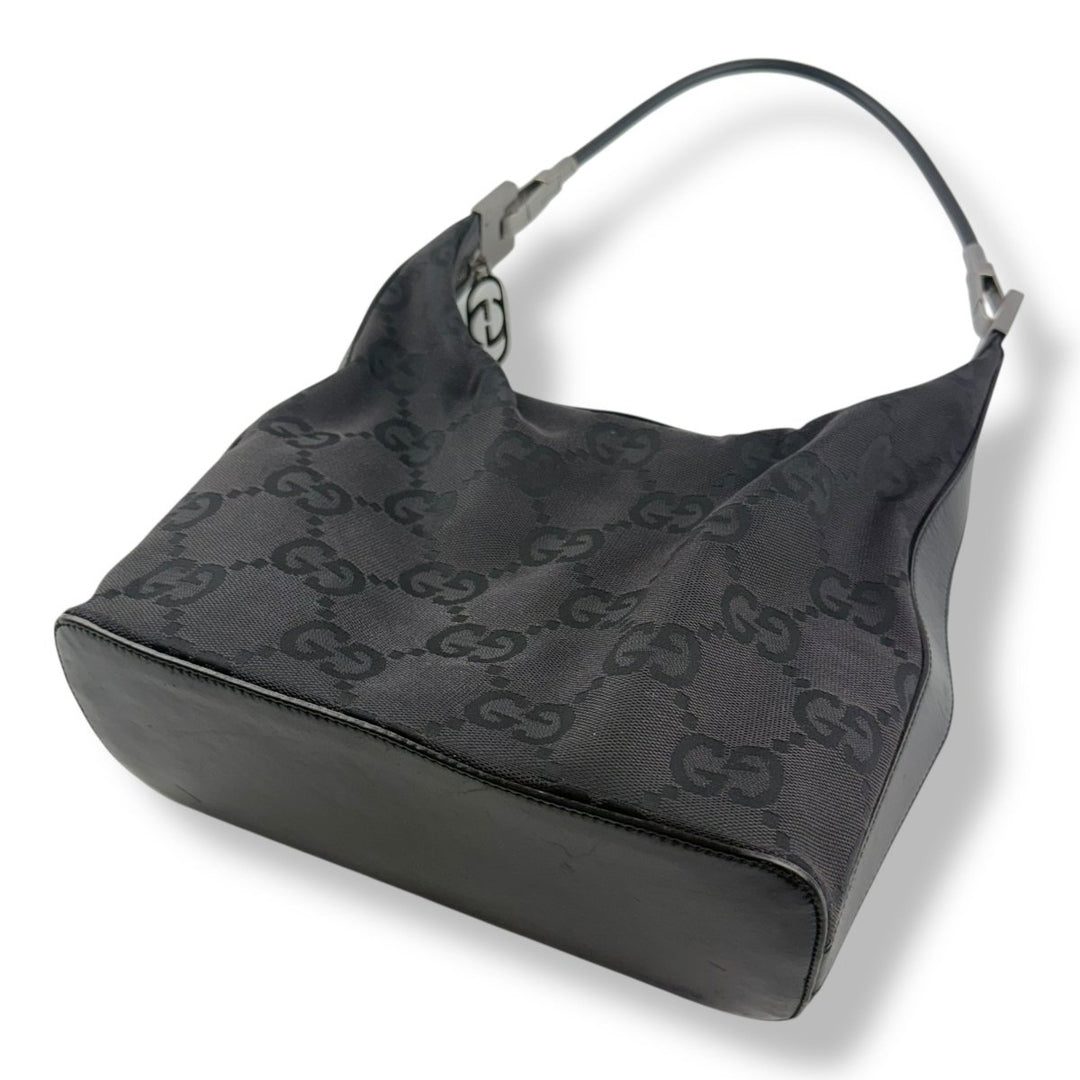Gucci GG Cloth Monogram Black Soho Hobo Handbag - Lux Central
