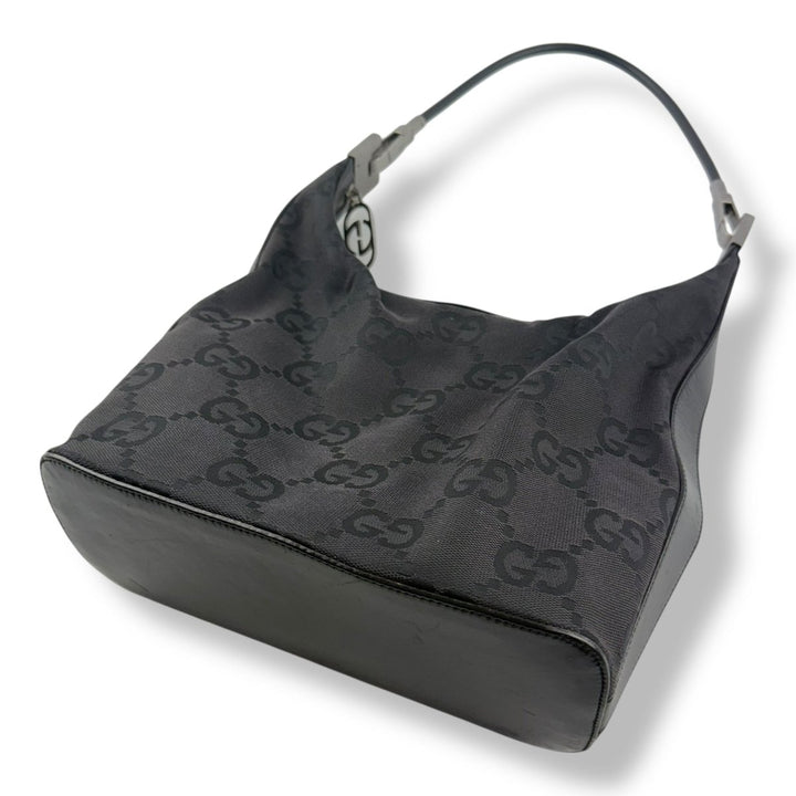Gucci GG Cloth Monogram Black Soho Hobo Handbag - Lux Central