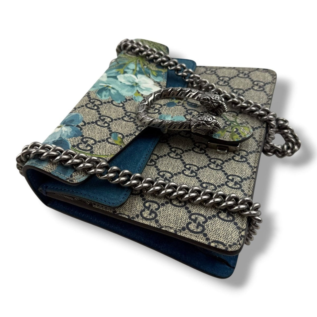 Gucci GG Dionysus Beige Blue Bloom Mini Handbag - Lux Central