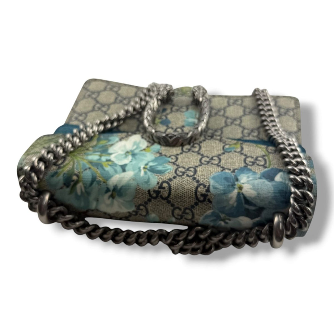 Gucci GG Dionysus Beige Blue Bloom Mini Handbag - Lux Central