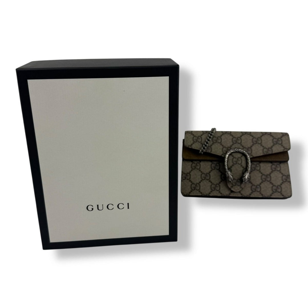 Gucci GG Dionysus Beige Super Mini Handbag - Lux Central