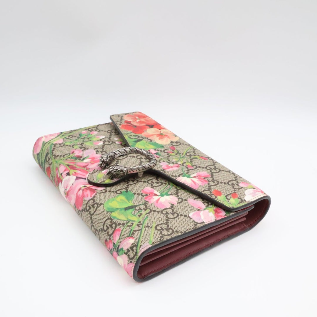 Gucci GG Dionysus Beige/Pink Bloom Wallet on chain Handbag - Lux Central