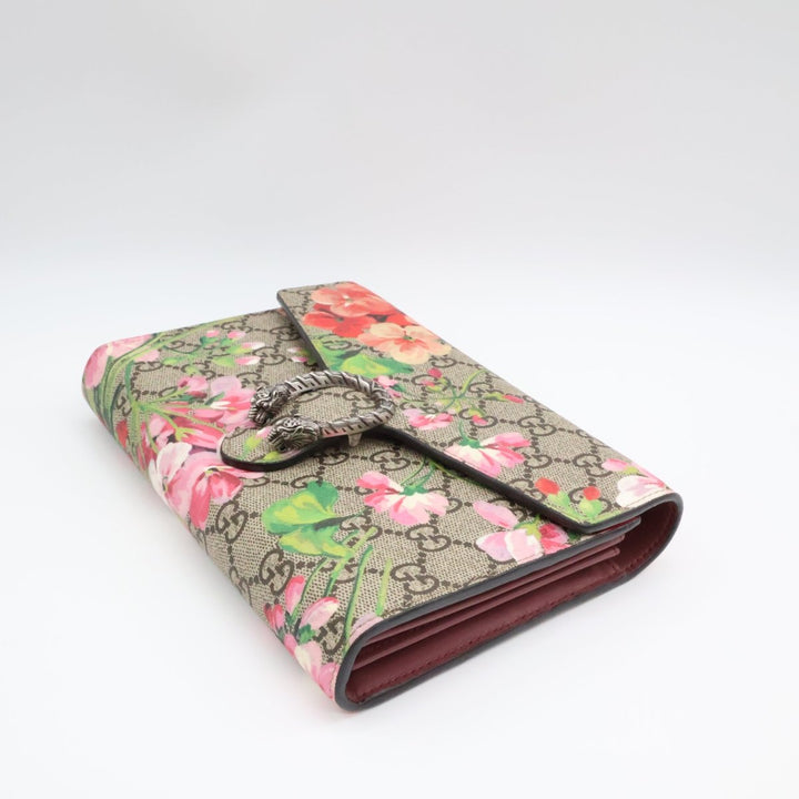 Gucci GG Dionysus Beige/Pink Bloom Wallet on chain Handbag - Lux Central
