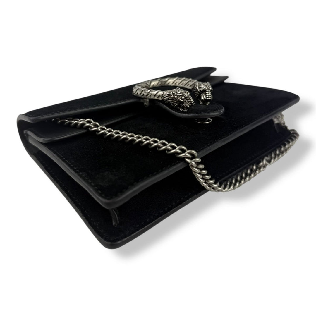 Gucci GG Dionysus Black Suede Super Mini Handbag - Lux Central