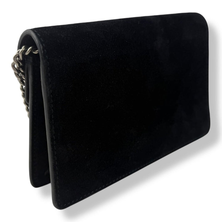 Gucci GG Dionysus Black Suede Super Mini Handbag - Lux Central