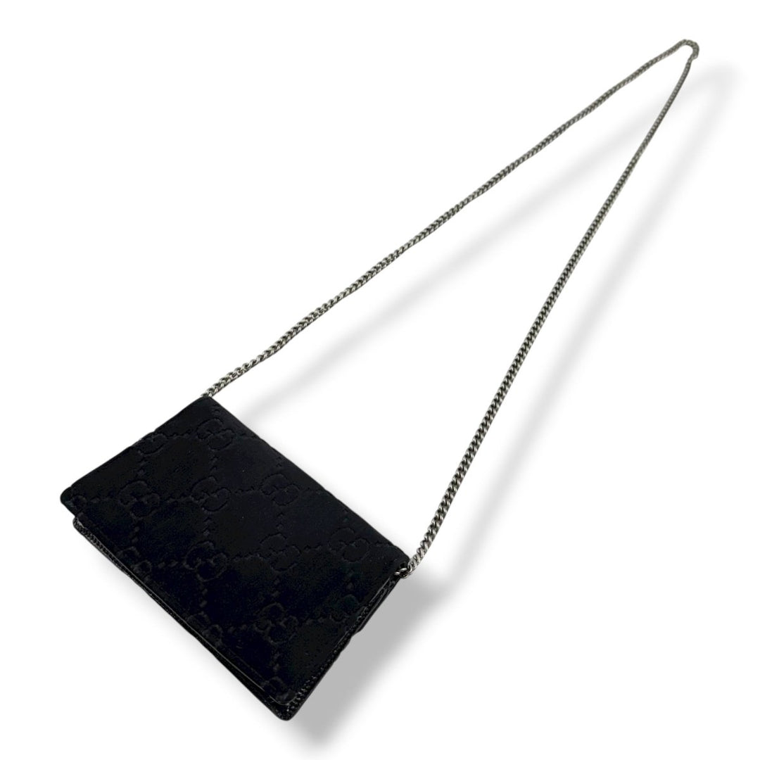 Gucci GG Dionysus Black Velvet Super Mini Handbag - Lux Central