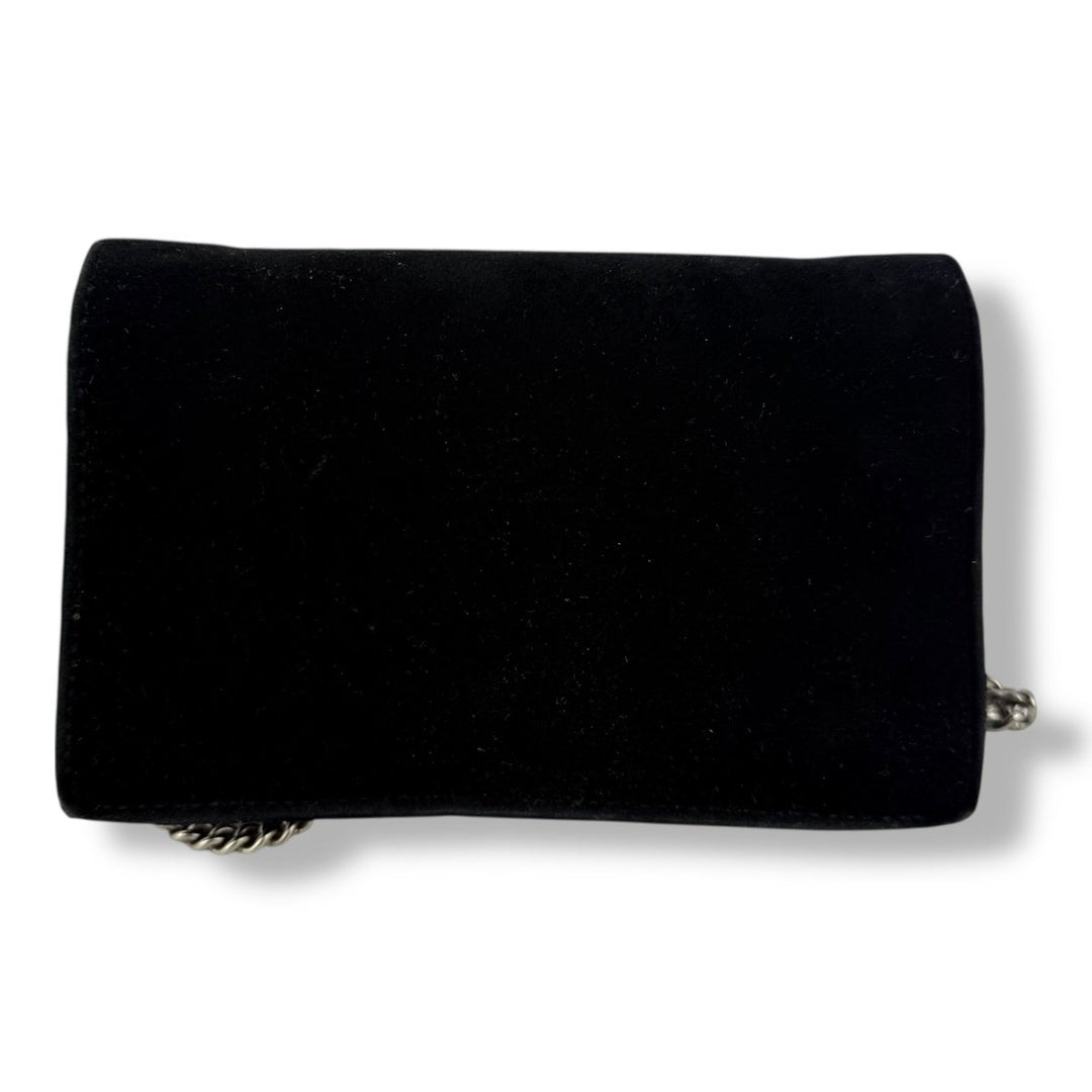 Gucci GG Dionysus Black Velvet Super Mini Handbag - Lux Central