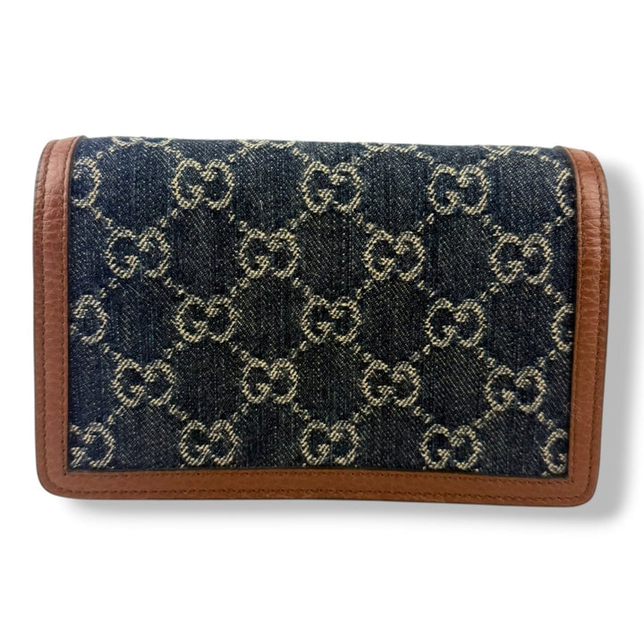 Gucci GG Dionysus Denim/Leather Beige/Navy Super Mini Handbag - Lux Central