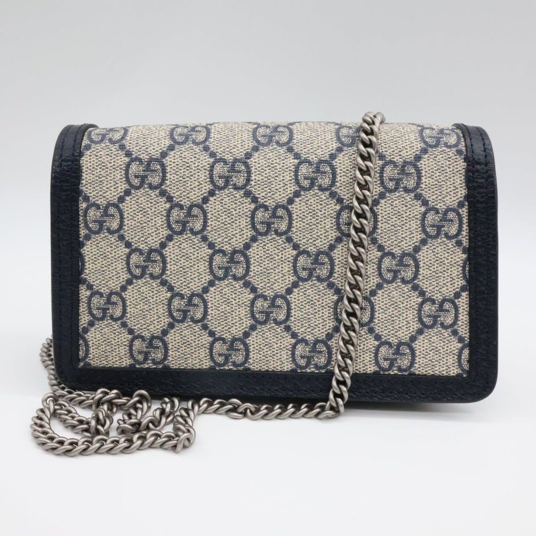 Gucci GG Dionysus Navy/Beige Super Mini Handbag - Lux Central
