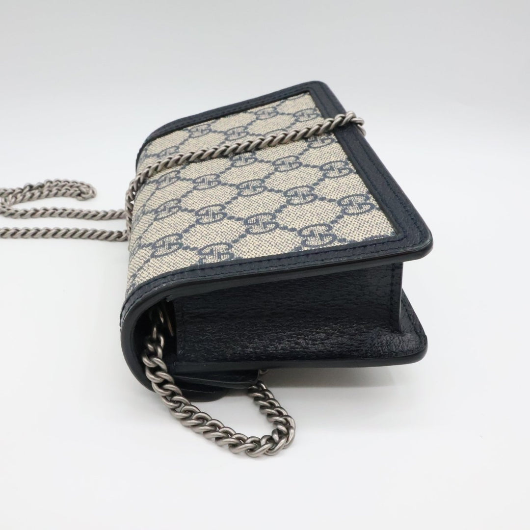 Gucci GG Dionysus Navy/Beige Super Mini Handbag - Lux Central