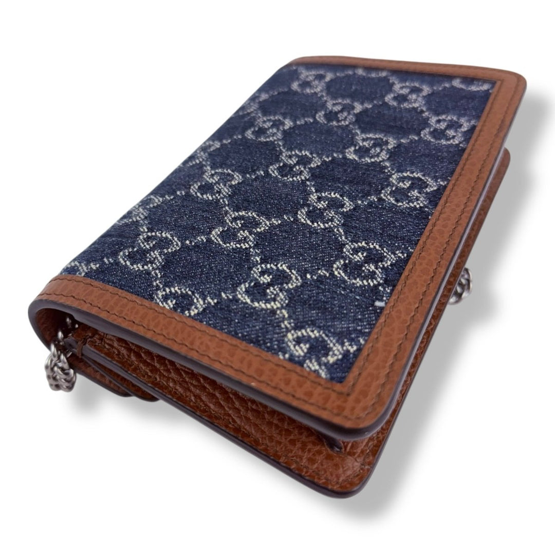 Gucci GG Dionysus Navy/Brown Super Mini Handbag - Lux Central