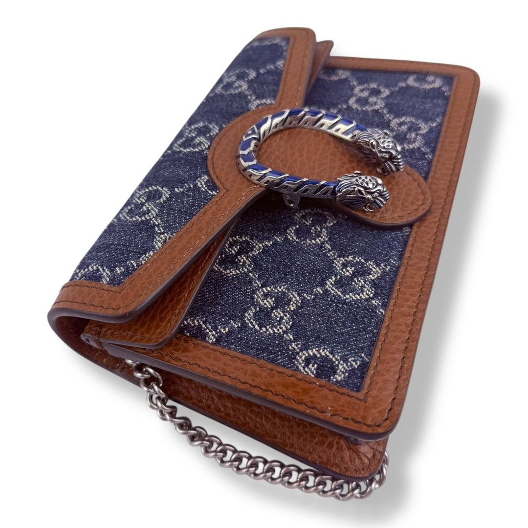 Gucci GG Dionysus Navy/Brown Super Mini Handbag - Lux Central