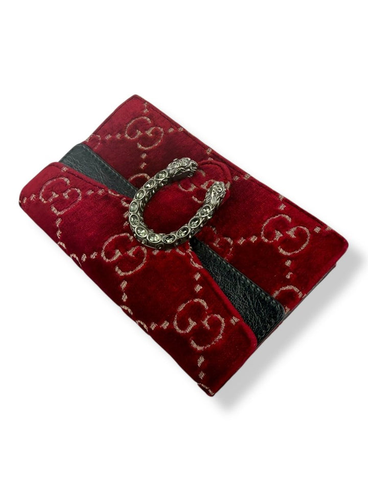 Gucci GG Dionysus Red Velvet Super Mini Handbag - Lux Central