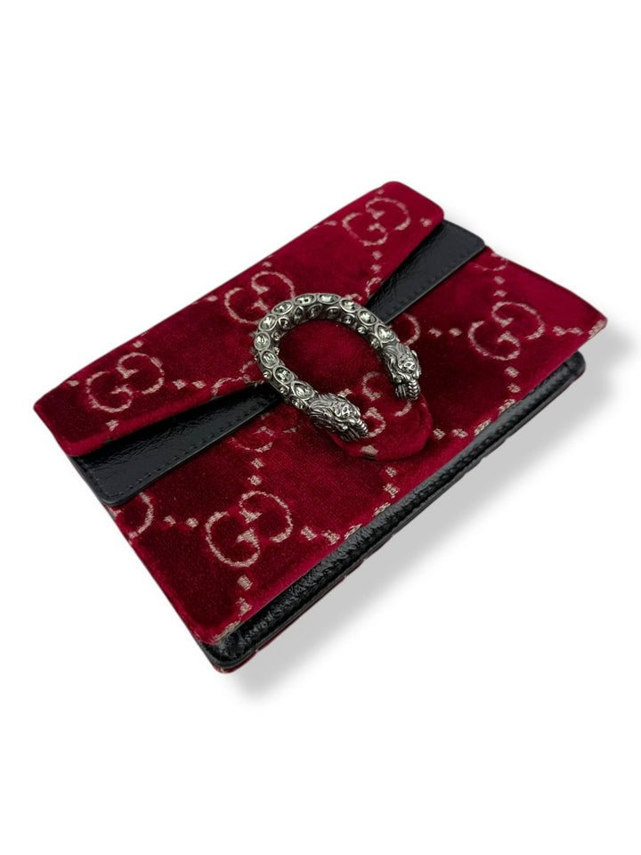 Gucci GG Dionysus Red Velvet Super Mini Handbag - Lux Central