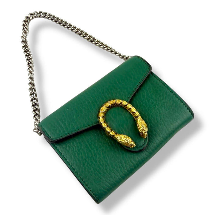 Gucci GG Dionysus Super Mini Green Clutch Handbag - Lux Central