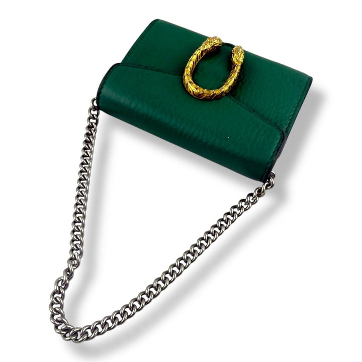 Gucci GG Dionysus Super Mini Green Clutch Handbag - Lux Central