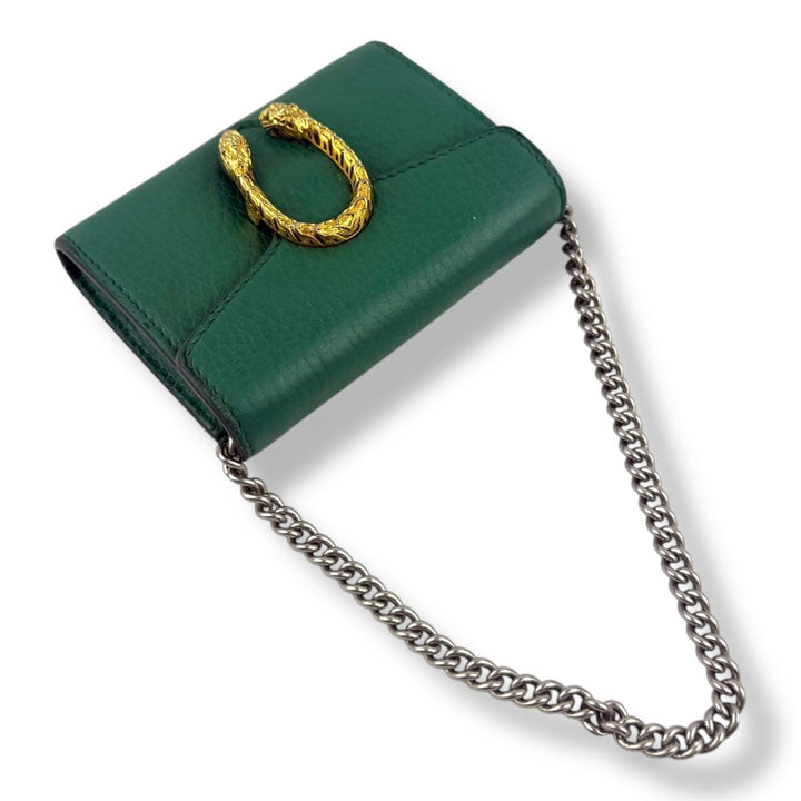 Gucci GG Dionysus Super Mini Green Clutch Handbag - Lux Central