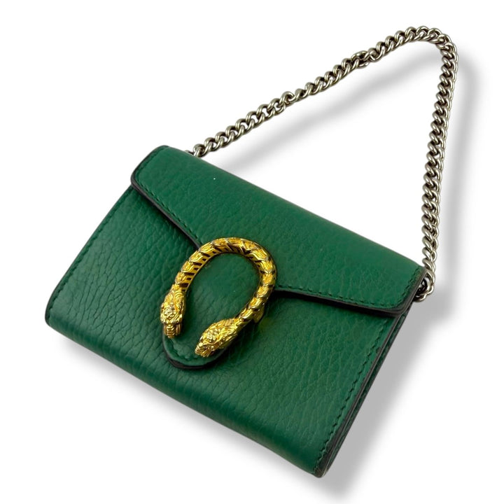 Gucci GG Dionysus Super Mini Green Clutch Handbag - Lux Central