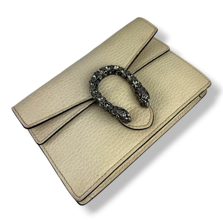 Gucci GG Dionysus White Leather Super Mini Handbag - Lux Central