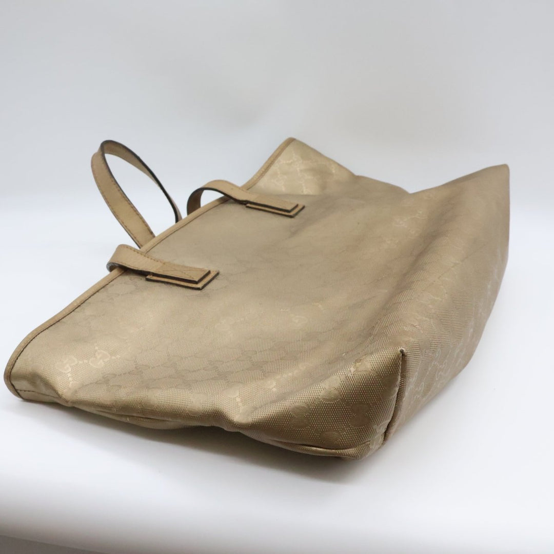 Gucci GG Gold Canvas Tote Bag - Lux Central
