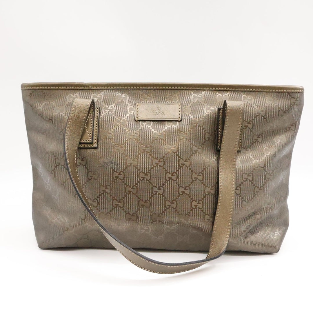 Gucci GG Gold Imprime Canvas Tote Bag - Lux Central