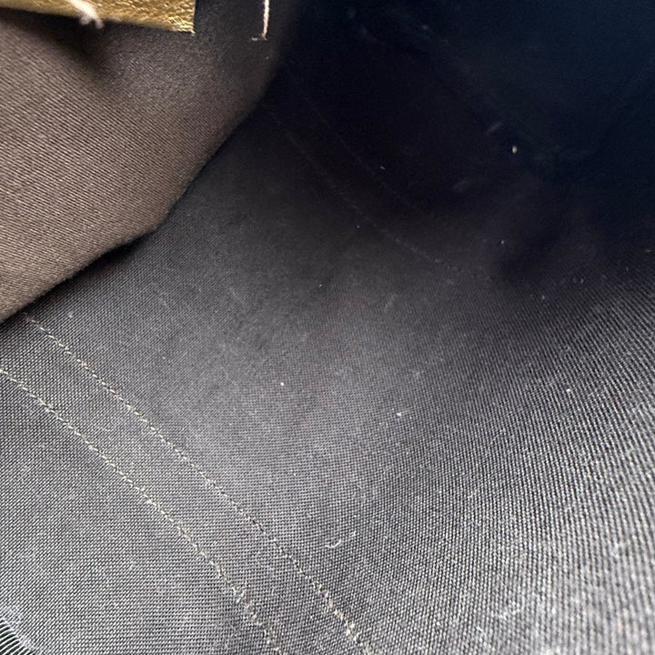 Gucci GG Gold/Beige Boston Canvas Bag - Lux Central