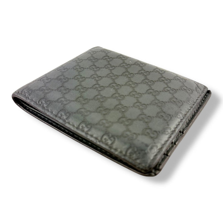 Gucci GG Guccissima Monogram Grey Leather Bifold Wallet - Lux Central