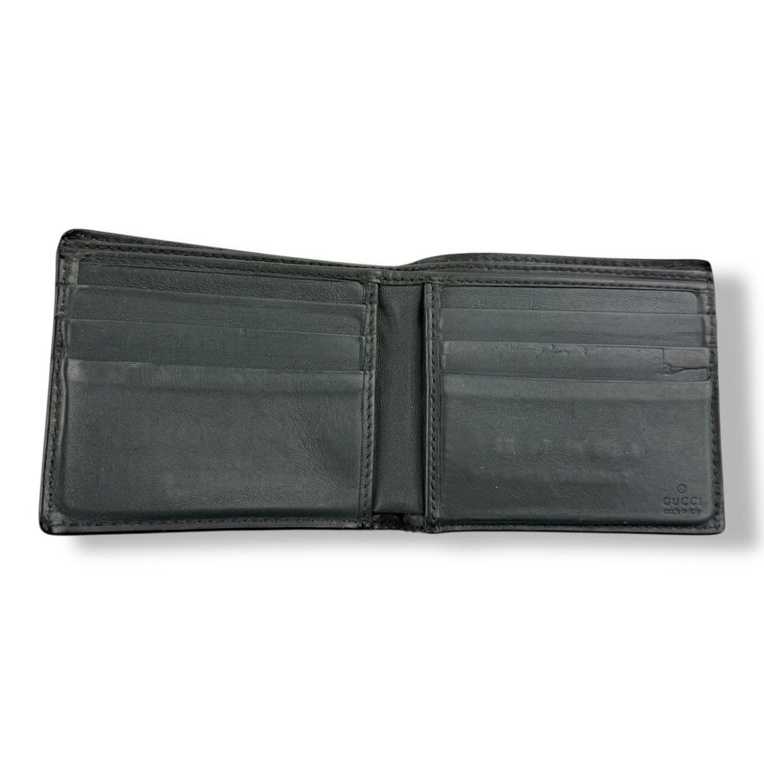 Gucci GG Guccissima Monogram Grey Leather Bifold Wallet - Lux Central