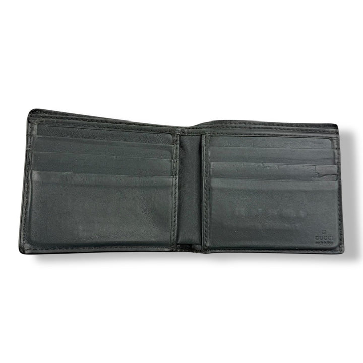 Gucci GG Guccissima Monogram Grey Leather Bifold Wallet - Lux Central