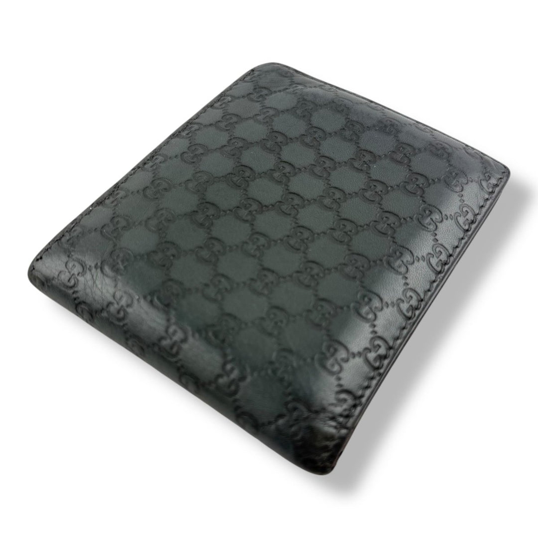 Gucci GG Guccissima Monogram Grey Leather Bifold Wallet - Lux Central