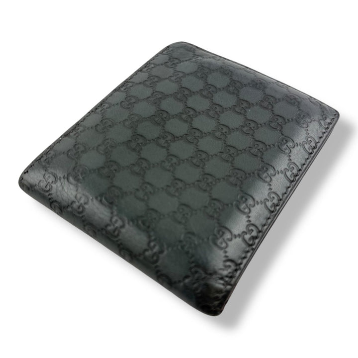 Gucci GG Guccissima Monogram Grey Leather Bifold Wallet - Lux Central