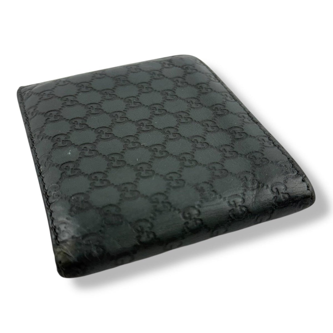 Gucci GG Guccissima Monogram Grey Leather Bifold Wallet - Lux Central
