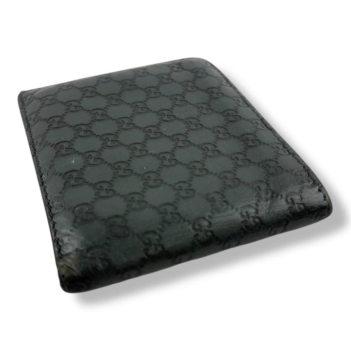 Gucci GG Guccissima Monogram Grey Leather Bifold Wallet - Lux Central
