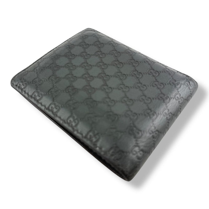 Gucci GG Guccissima Monogram Grey Leather Bifold Wallet - Lux Central