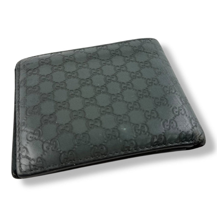 Gucci GG Guccissima Monogram Grey Leather Bifold Wallet - Lux Central