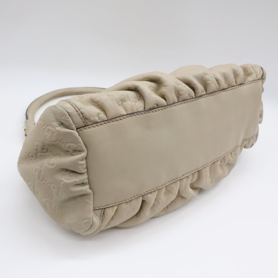 Gucci GG Guccissima Shoulder Beige Abbey D-Ring Tote Handbag - Lux Central