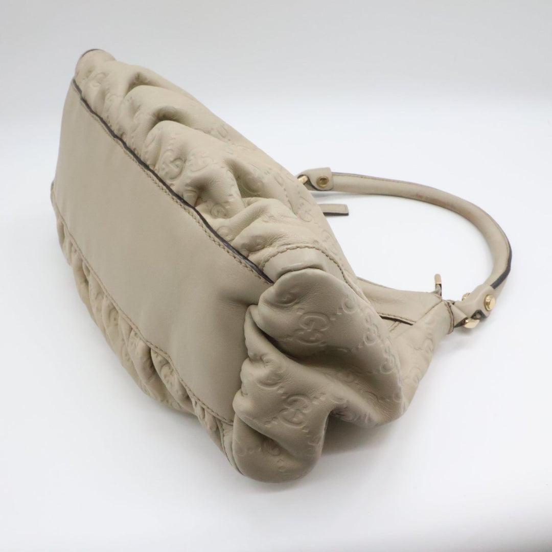 Gucci GG Guccissima Shoulder Beige Abbey D-Ring Tote Handbag - Lux Central