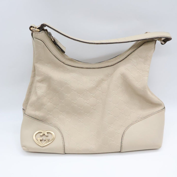 Gucci GG Guccissima Shoulder Beige Abbey D-Ring Tote Handbag - Lux Central