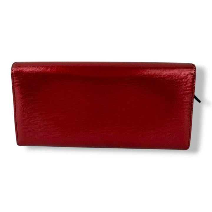 Gucci GG Heart Interlocking Red Gloss Continental Flap Wallet - Lux Central