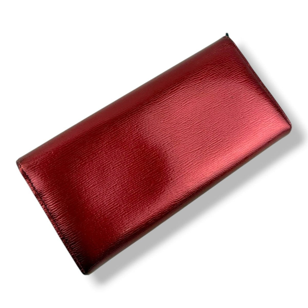 Gucci GG Heart Interlocking Red Gloss Continental Flap Wallet - Lux Central