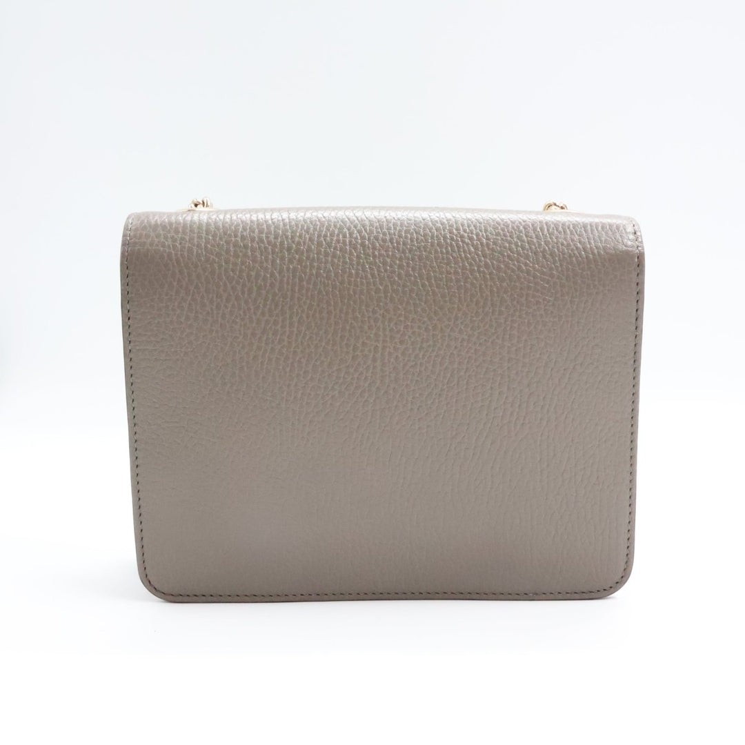 Gucci GG Interlocking Grey Leather Shoulder Handbag - Lux Central