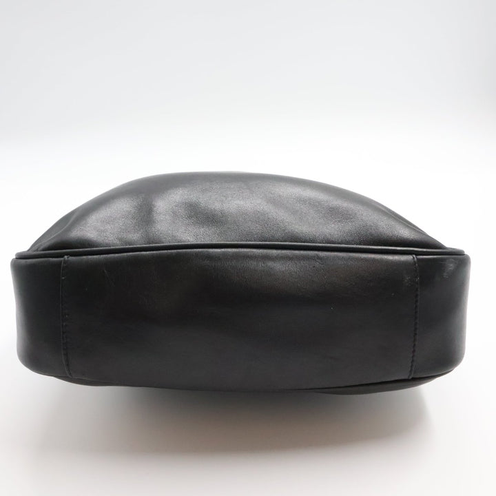 Gucci GG Leather Black Bamboo Tote Bag - Lux Central