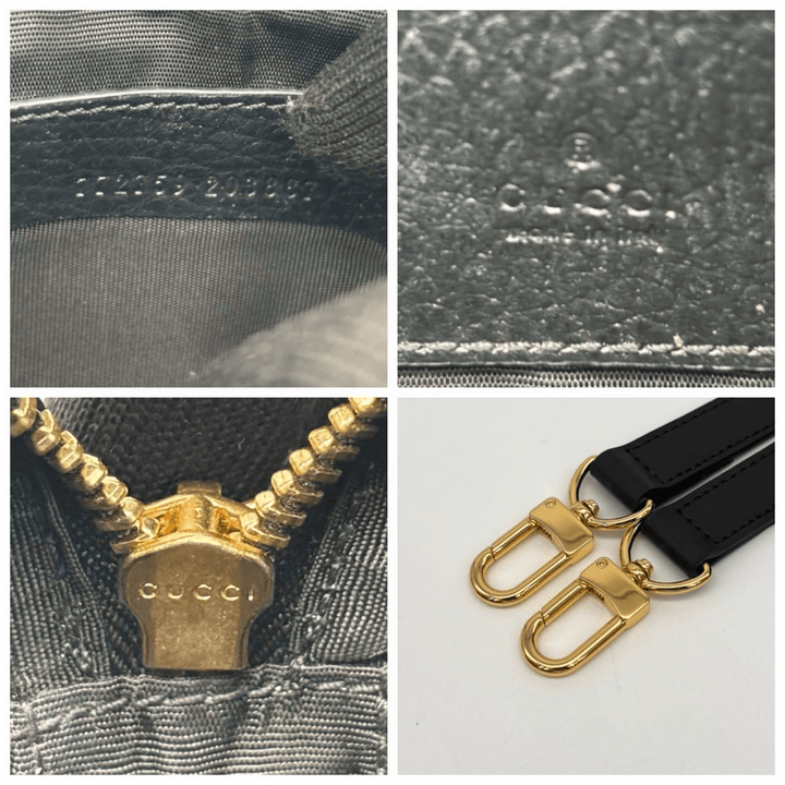 Gucci GG Marmont Black Leather Mini Camera Handbag - Lux Central