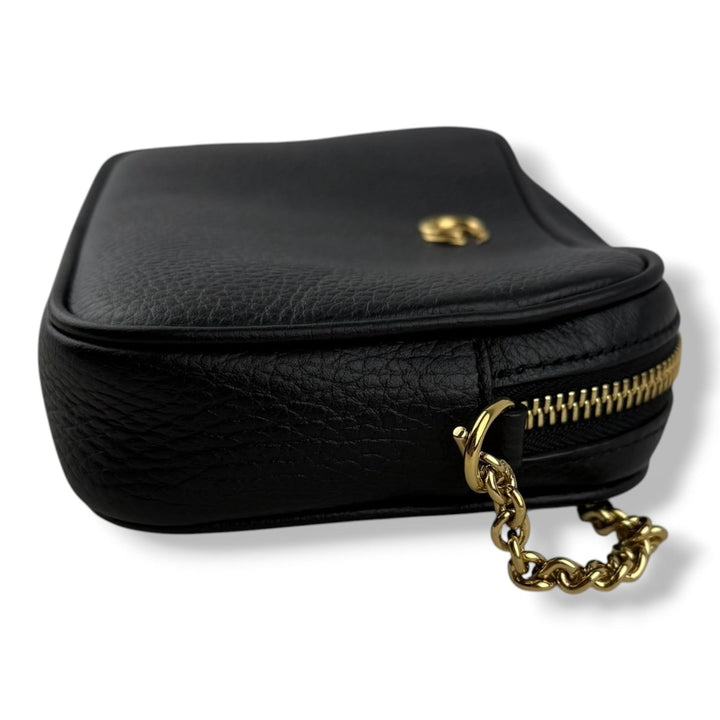 Gucci GG Marmont Black Leather Mini Camera Handbag - Lux Central